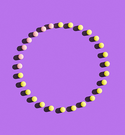 pills arranged in a circle