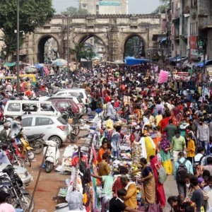 Crowded market